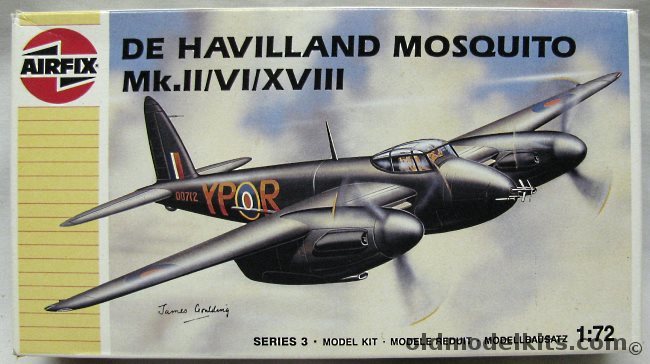 Airfix 1/72 Mosquito Mk.II / VI / XVII - 23rd Sq - 248/254 Sq - 1 Sq RAF, 03019 plastic model kit